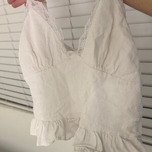 PacSun Cream Lace Trim Chemise